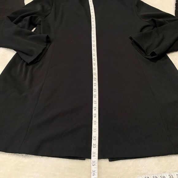 MM Lafleur Womens Black Jardigan Blazer 1 Button plus‎ Size +3 Jacket - Picture 8 of 8